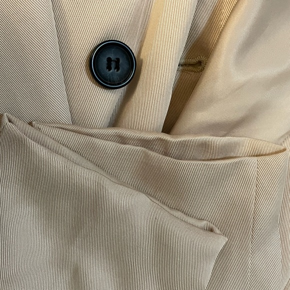 NWT Catherine Malandrino sz 2 100% Lyocell Light weight jacket Beige w/ Pockets - Picture 9 of 12